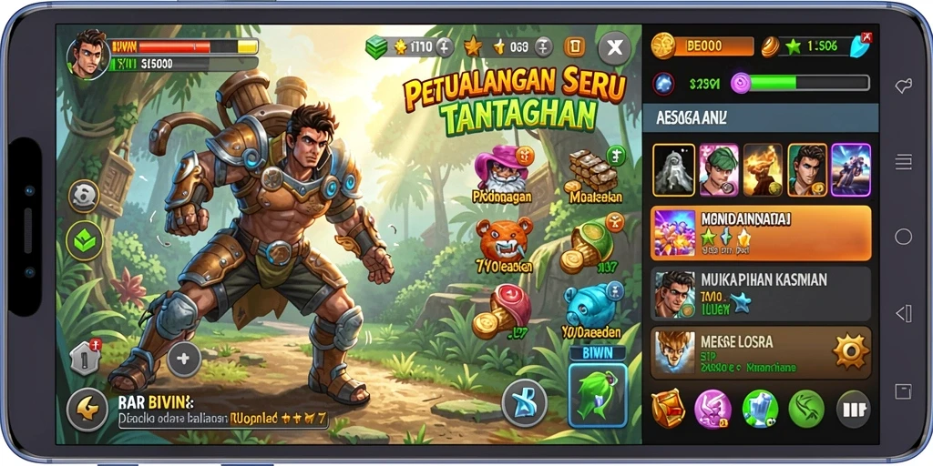 Tampilan gameplay menarik dari petualangan BIWIN yang menegangkan.