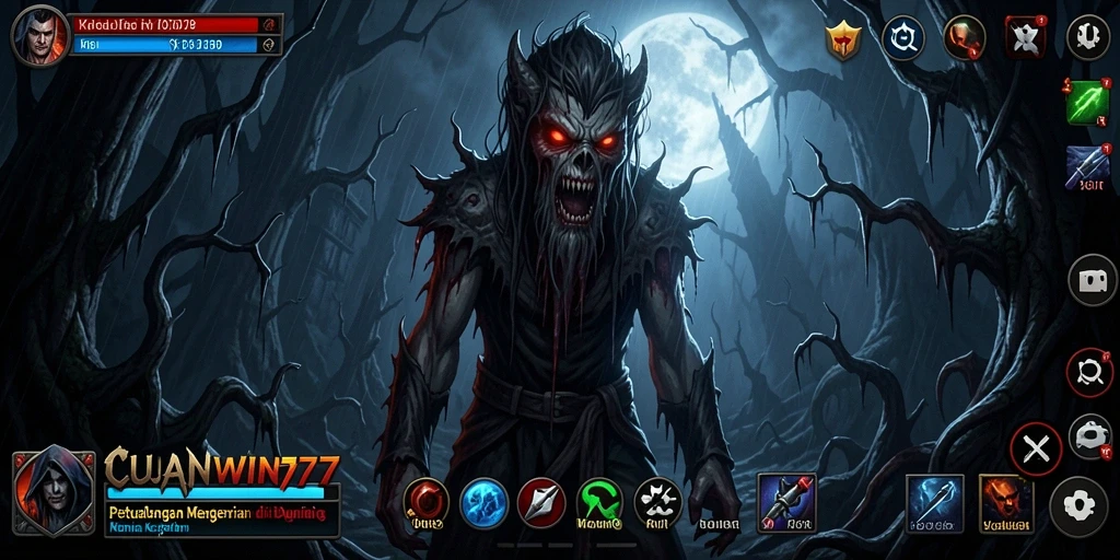 Tampilan gameplay <strong>CUANWIN77</strong> yang mencekam dan penuh ketegangan.