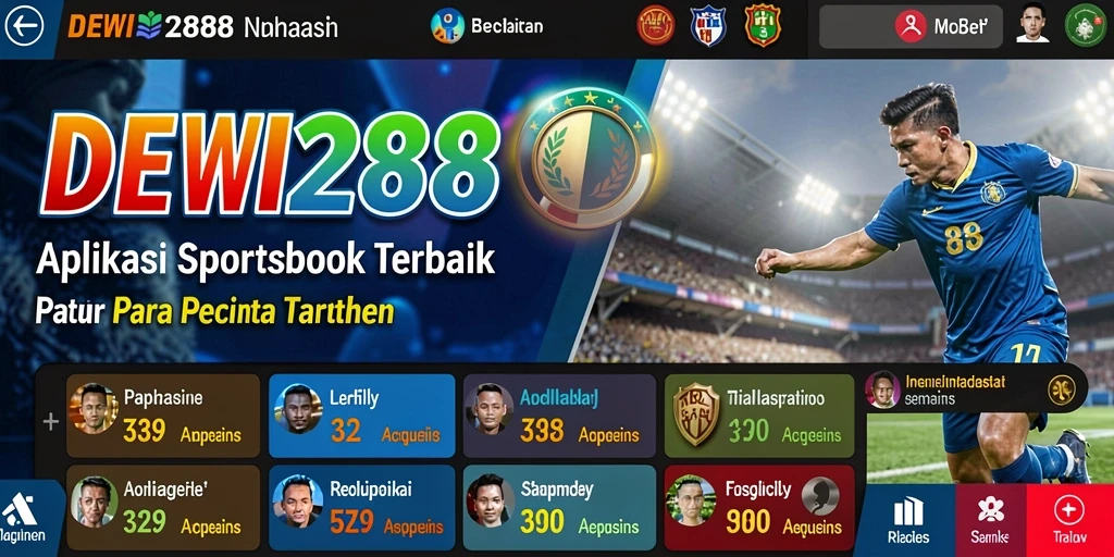 Tampilan gameplay seru dengan berbagai pilihan taruhan olahraga.