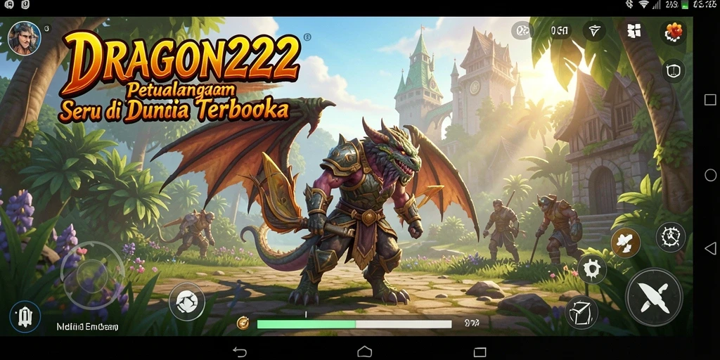 Tampilan permainan <strong>DRAGON222</strong> yang menakjubkan dengan dunia yang luas untuk dijelajahi.
