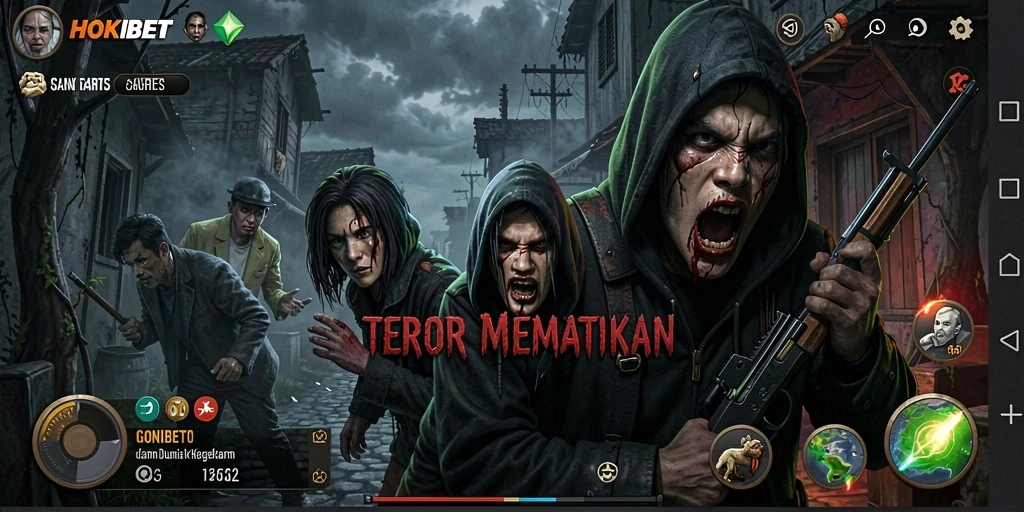 Tangkapan layar gameplay menampilkan suasana menegangkan di HOKIBET.