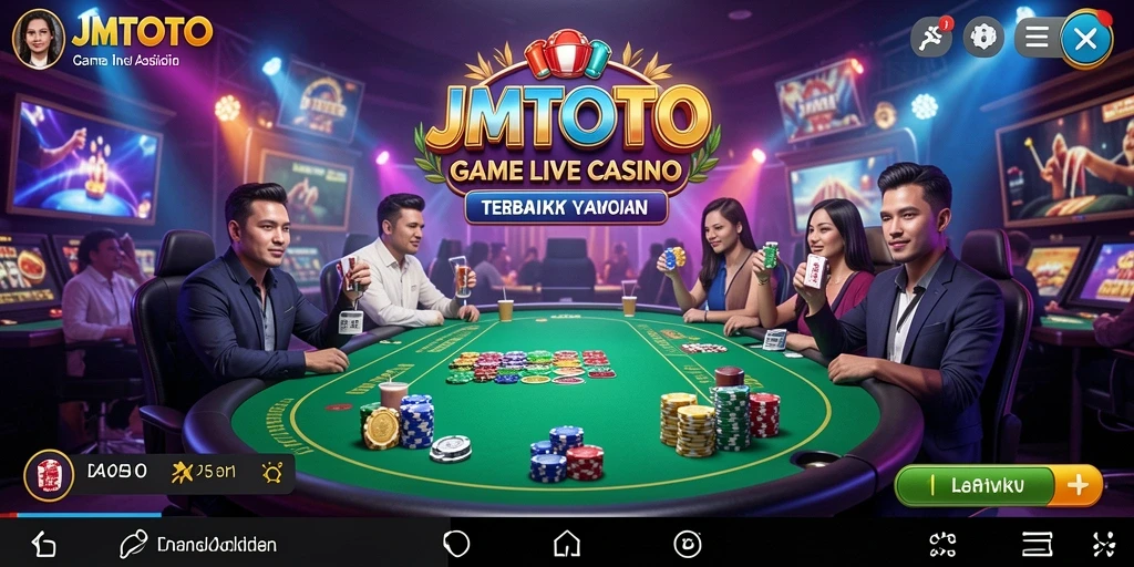 Tampilan menarik dari gameplay JMTOTO di Live Casino.