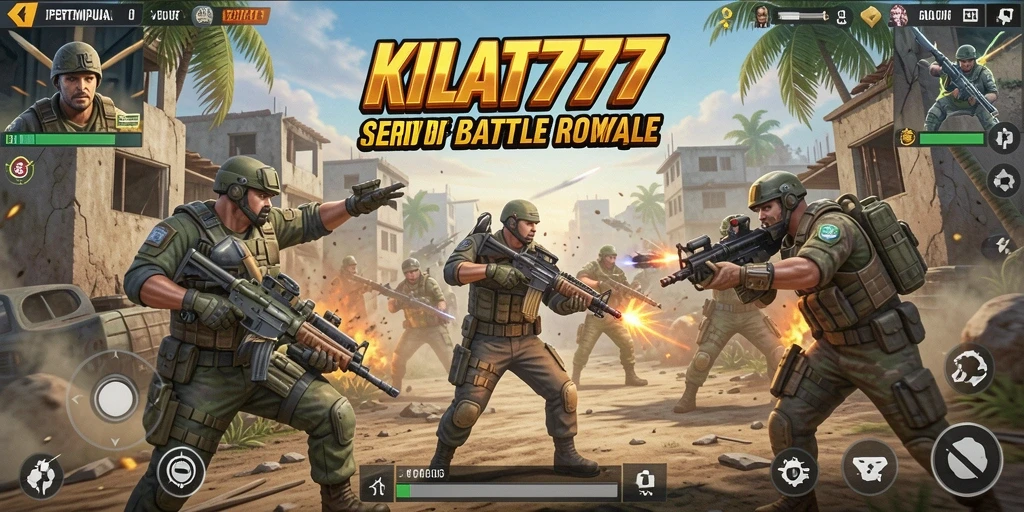 Gameplay seru KILAT777 saat pertempuran Battle Royale.