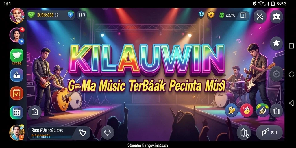 Screenshot gameplay KILAUWIN menampilkan permainan musik yang seru.