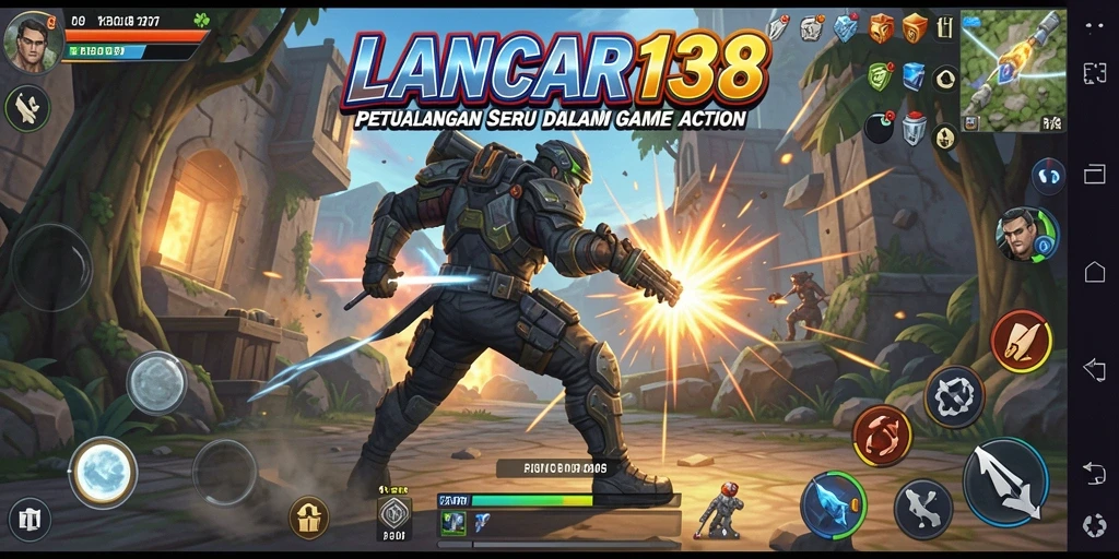 Screenshot gameplay LANCAR138 menampilkan aksi seru dalam pertempuran.