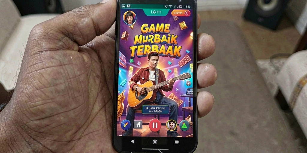 Screenshot LG111 menampilkan pemain menikmati gameplay musik yang seru.