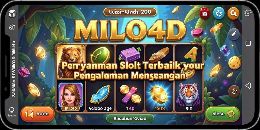 Screenshot gameplay Slot MILO4D yang menarik dan penuh warna.