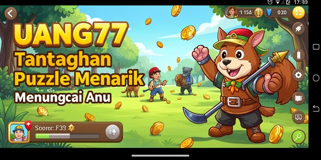 Tampilan gameplay menantang dalam UANG77 dengan berbagai teka-teki.